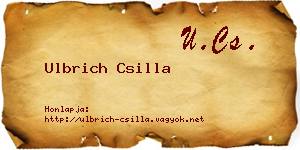 Ulbrich Csilla névjegykártya