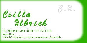 csilla ulbrich business card